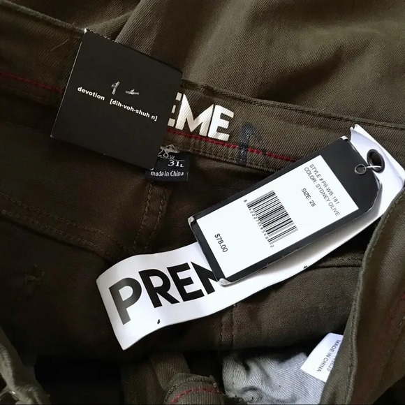 Preme NWT Olive Skinny Jeans Various - Picture 10 of 12